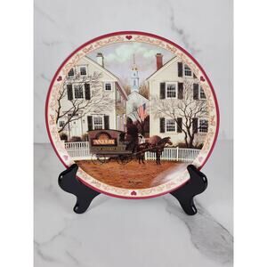 Wall Decor Plate A Farewell Kiss 1994 Porcelain 8" Hometown Memories Charles W